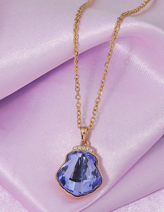 Swarovski Amethyst Crystal Chain Pendant