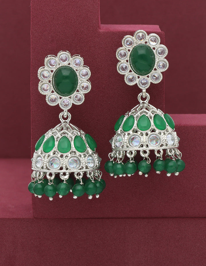 Designer Emerald Stone Fancy Earrings