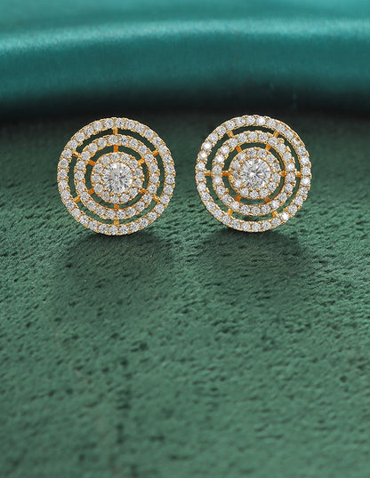 Designer Zirconia Sperical Stud Earrings