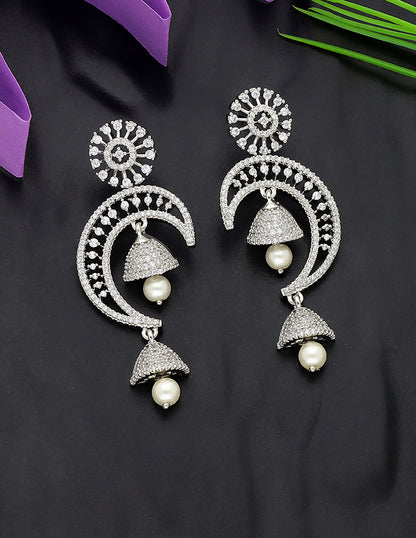 Designer Zirconia ChandButta Earrings