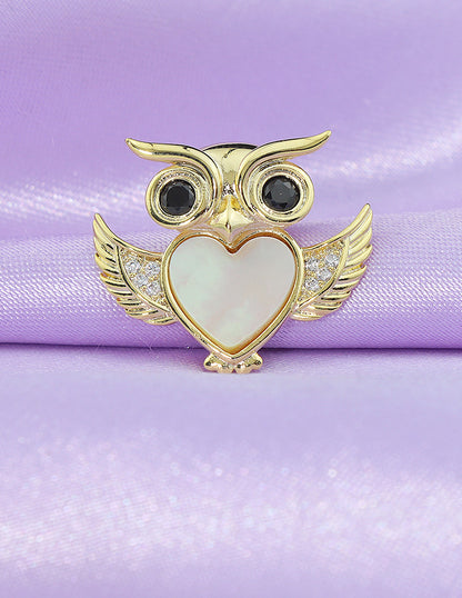 Designer Zirconia and MOP Brooch Combo