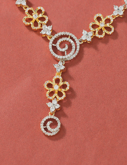 Designer GJ Polish Zirconia Necklace Set