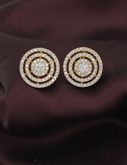 Designer Zirconia Sperical Stud Earrings