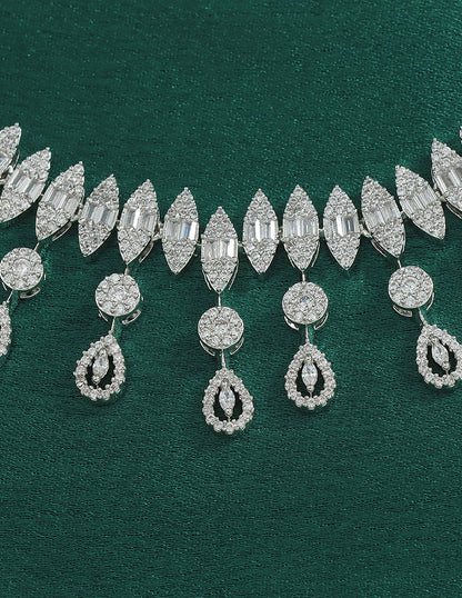 Designer Zirconia Crystal Elegance Necklace Set