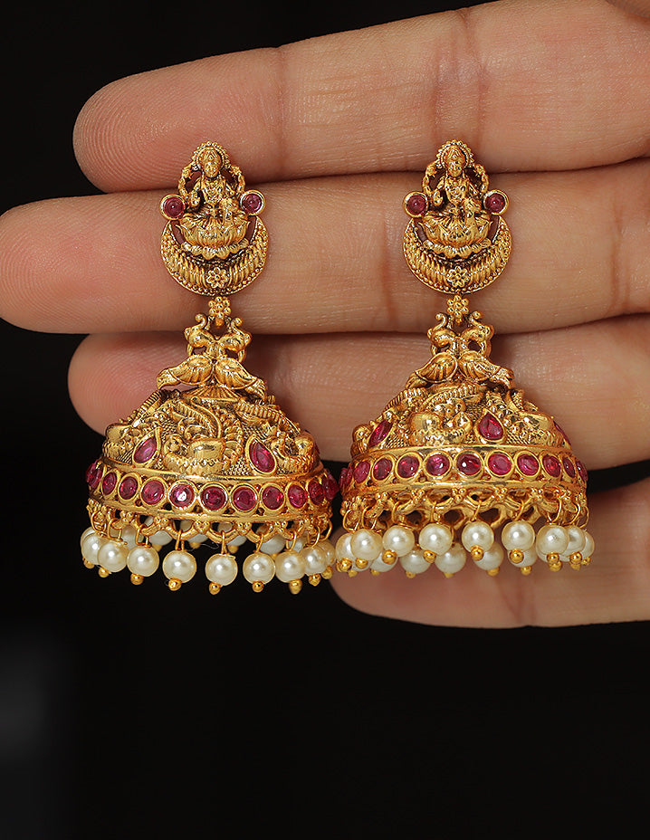 Designer Matt Kempu  lakshmi Devi Jhumka Earrings