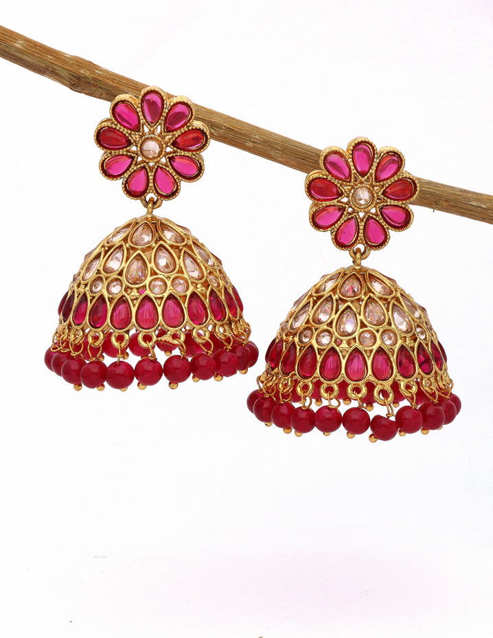 Designer Fancy Floral Jhumka Earrings