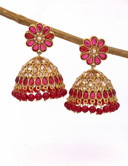 Designer Fancy Floral Jhumka Earrings