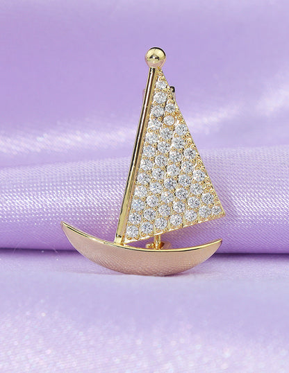 Designer Zirconia and MOP Brooch Combo