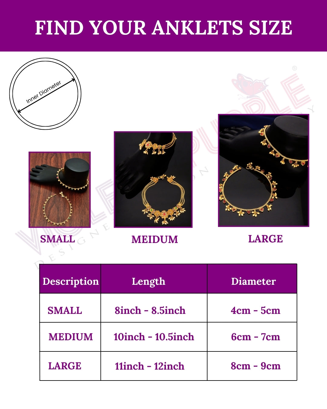 Paisley Grace Kempu Anklets