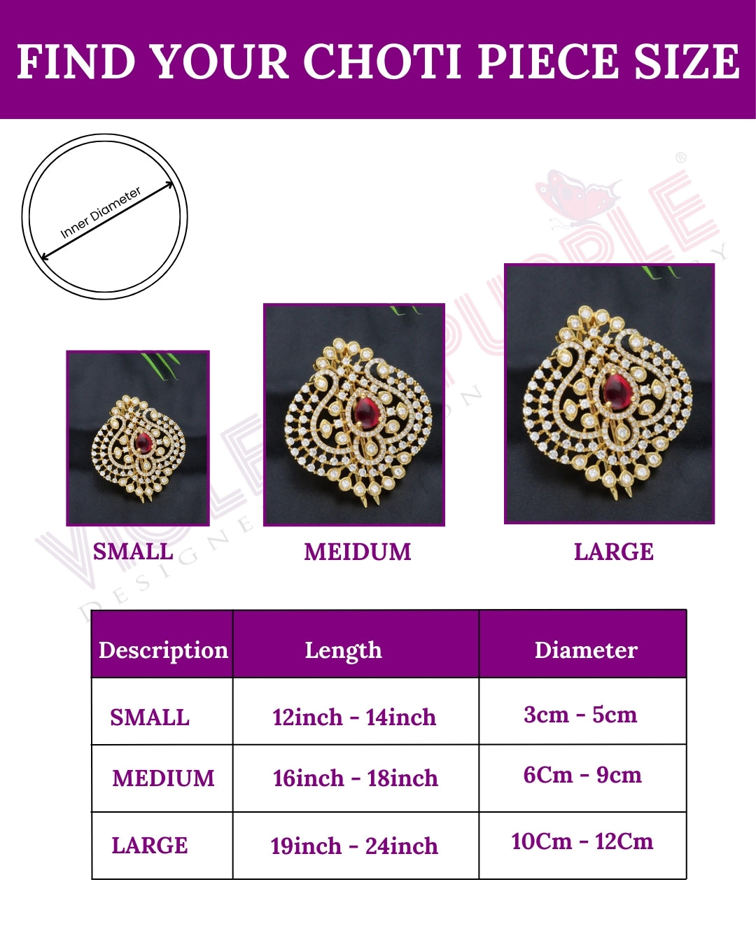Designer Gold Polish CZ Choti Piece With Ruby Stone