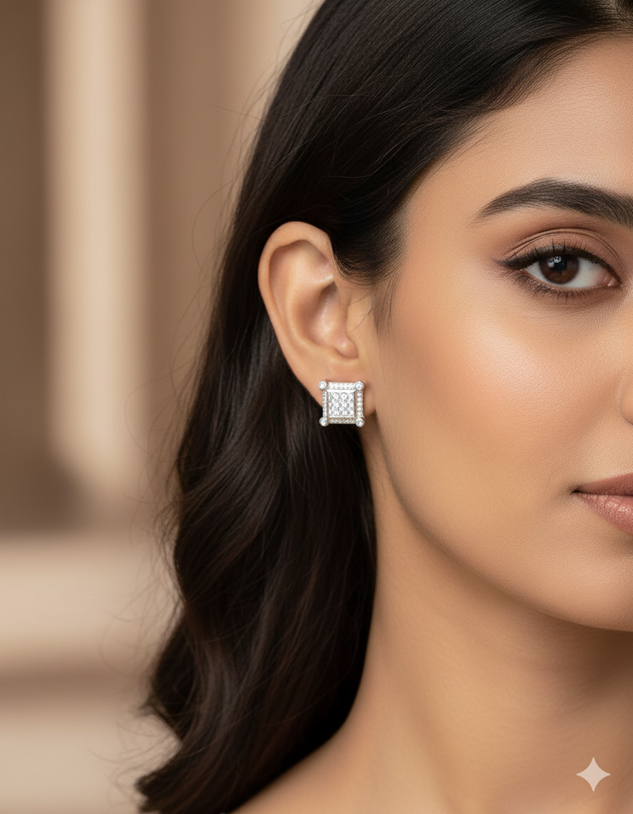 Designer Zirconia Stud Earrings