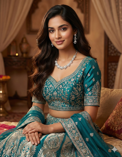 Designer Zirconia Pearl Necklace Set