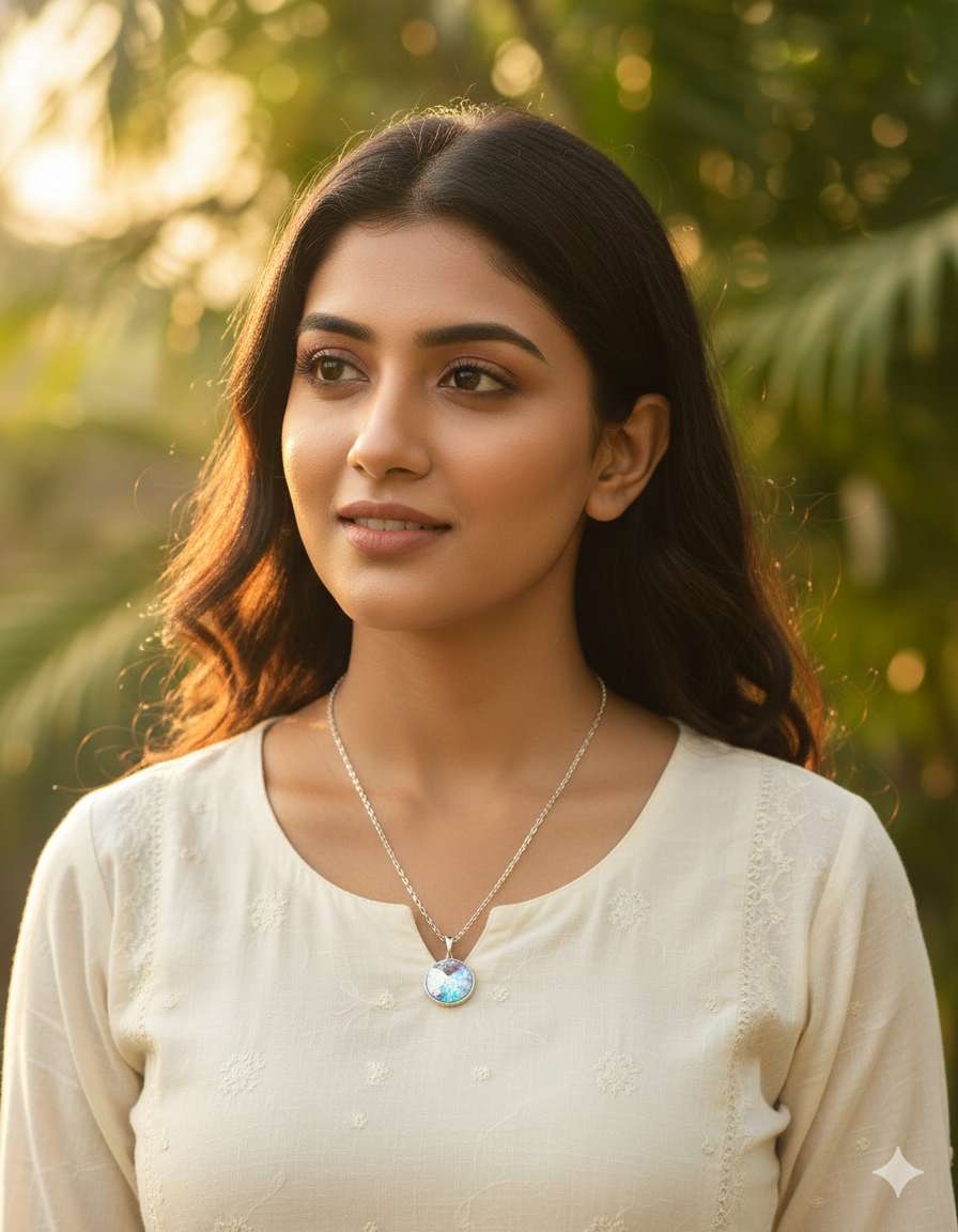 Swarovski Crystal Prism Bloom Chain Pendant