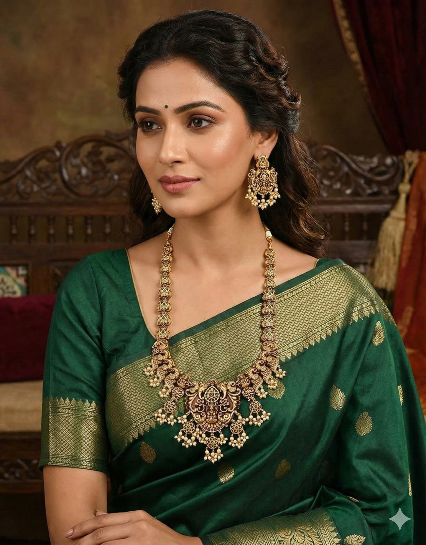 Antique Lakshmi Devi Grand Wedding Long Haaram