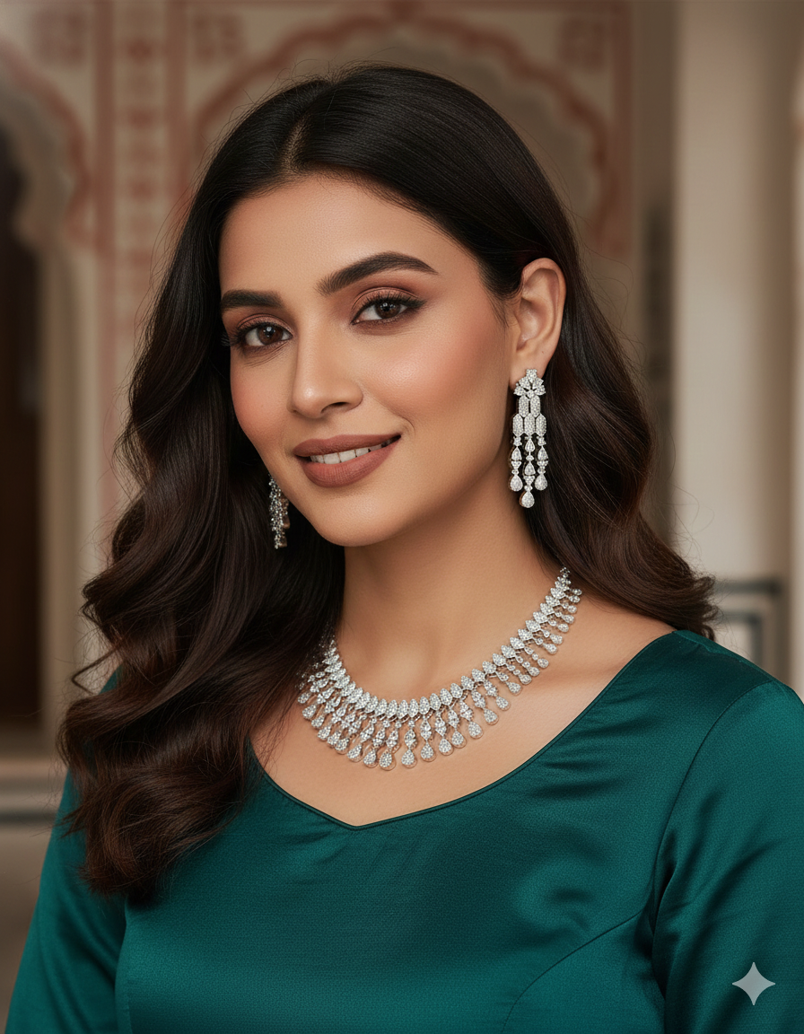 Designer Zirconia Elegance Necklace Set