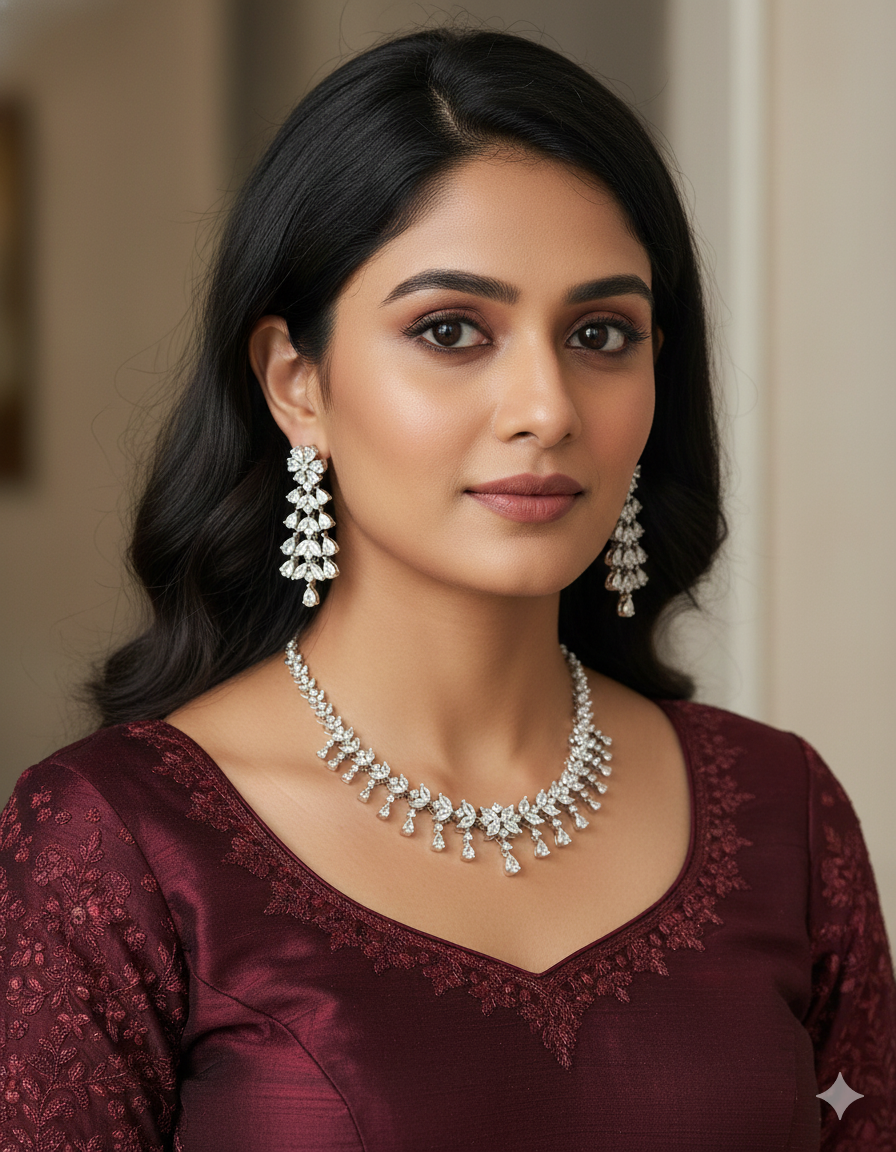 Designer Zirconia Elegance Necklace Set