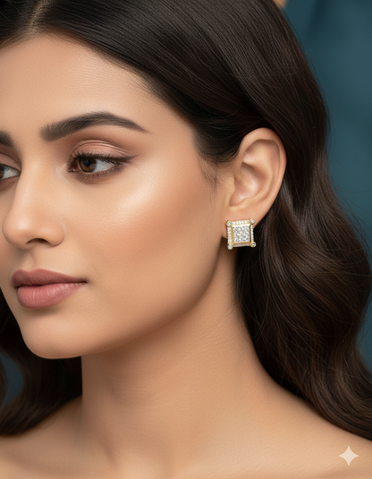 Designer Zirconia Stud Earrings
