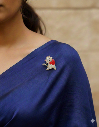 Designer Ceramic Earrings and Brooch Combo