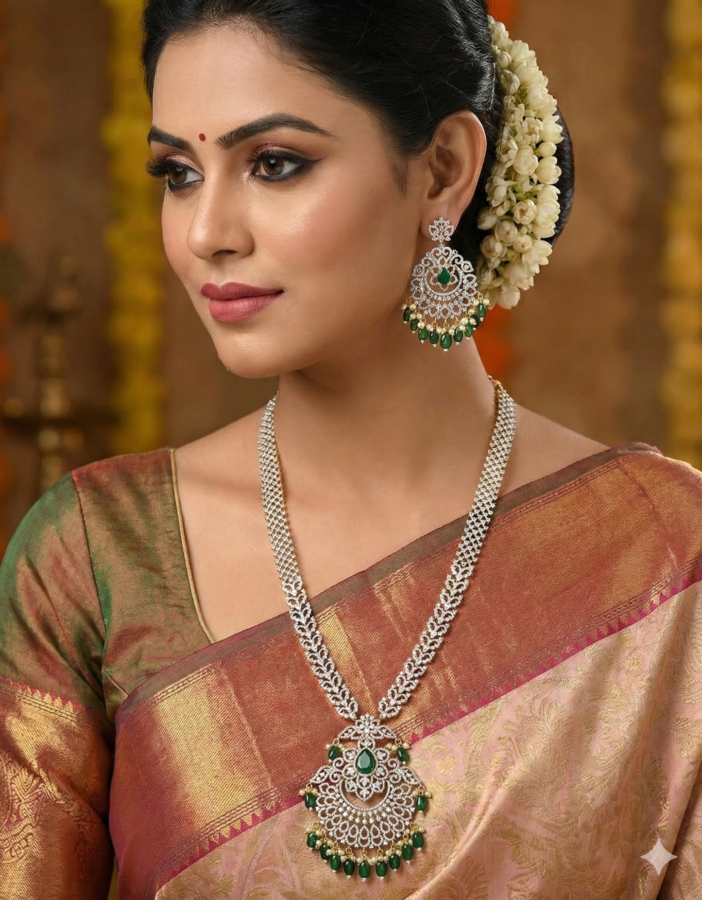 Designer GJ Zircon Long Haaram