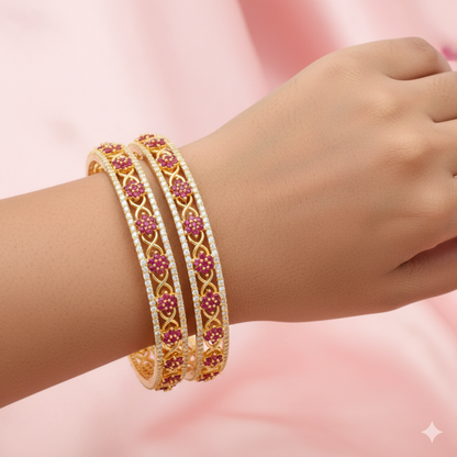 Designer Zirconia Ruby CZ Bangles