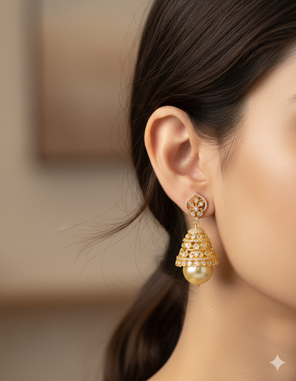 Designer Zirconia Royal Radiance Jhumka