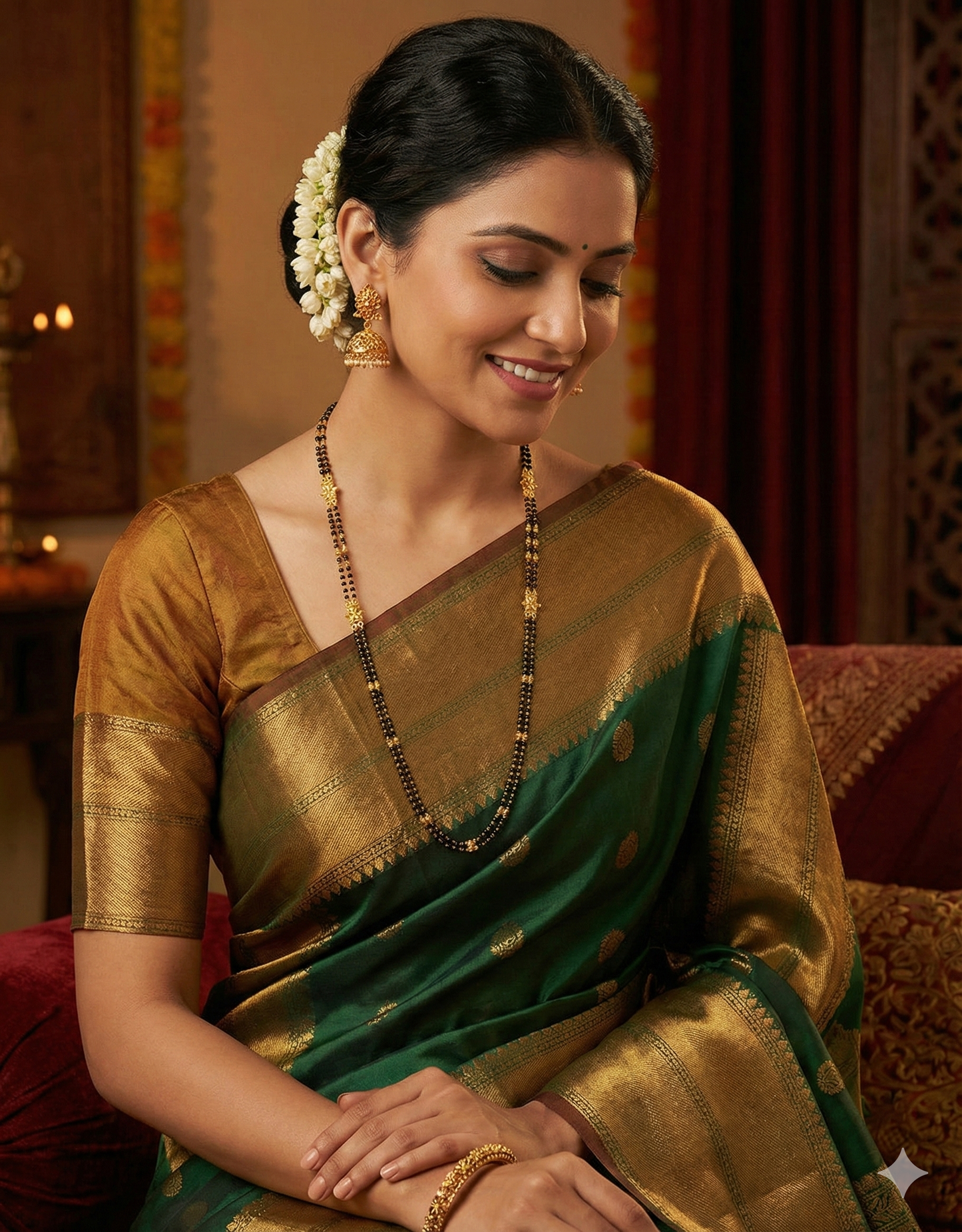 Designer Nitya Twin Beads Mangalsutra Black Beads