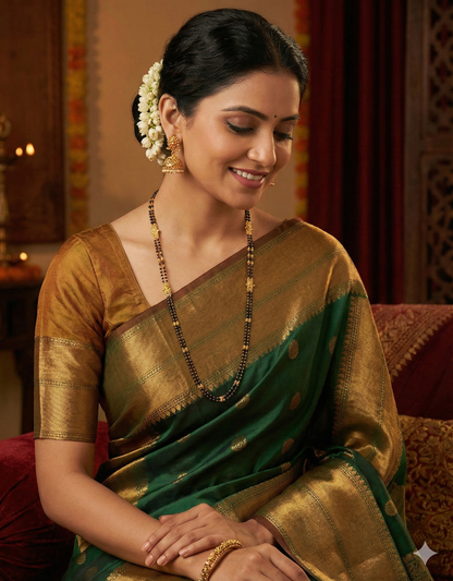 Designer Nitya Twin Beads Mangalsutra Black Beads