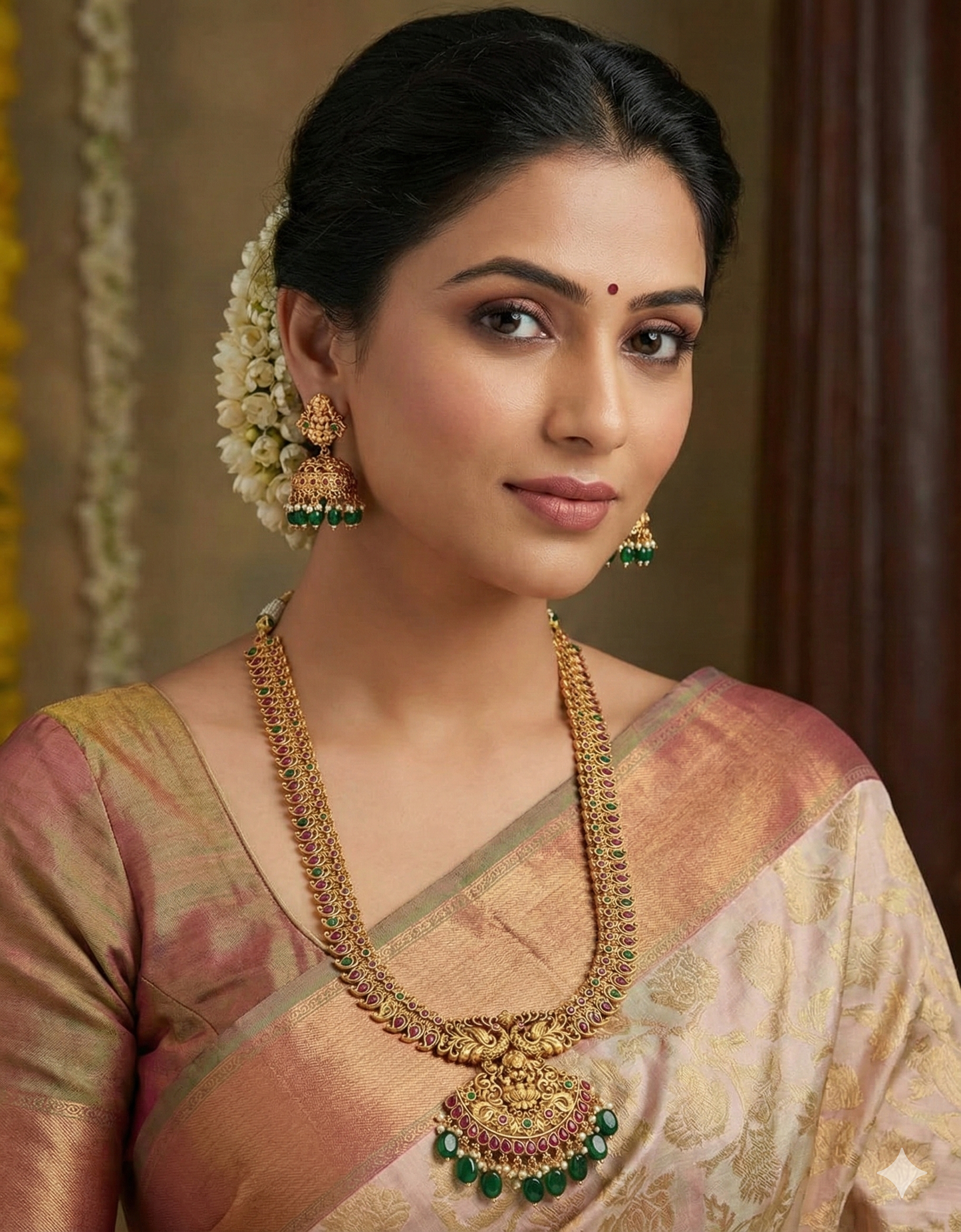 Designer Antique Lakshmi Devi Grand Wedding Long Haaram