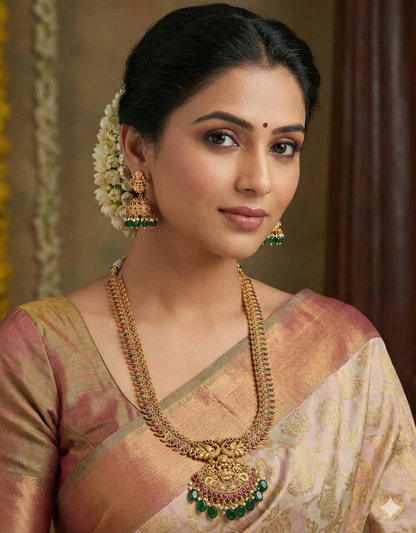 Designer Antique Lakshmi Devi Grand Wedding Long Haaram