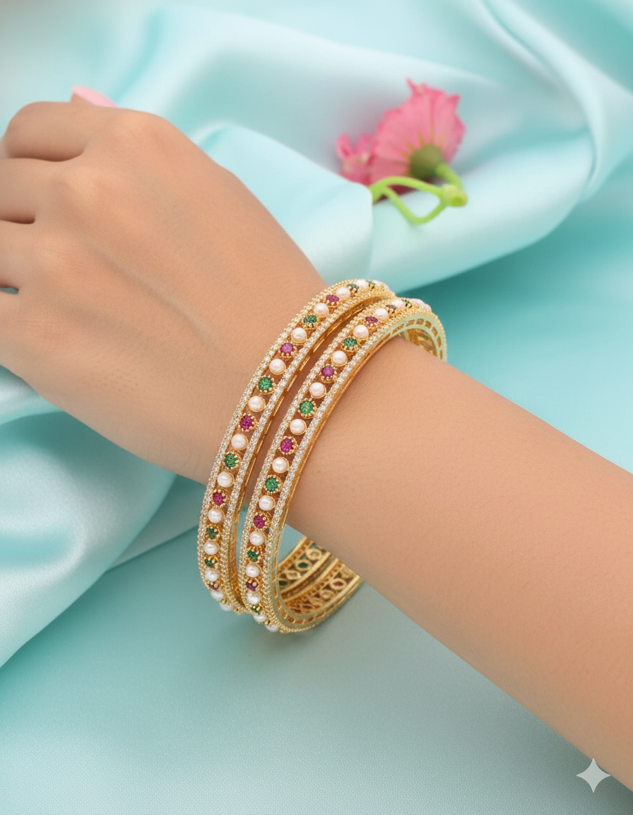 Designer Zirconia Bangles ZBGL11126