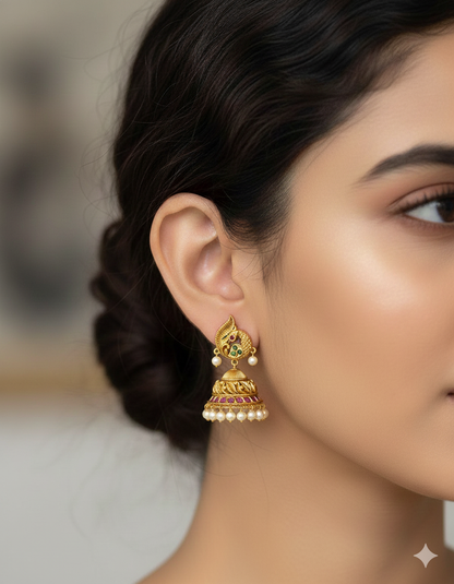 Designer Matt Peacock Jhumka Earrings