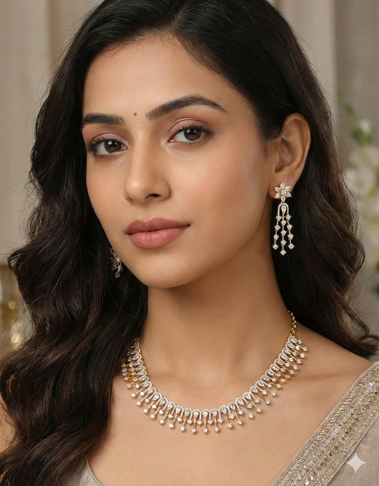 Designer Zirconia Crystal Elegance Necklace Set