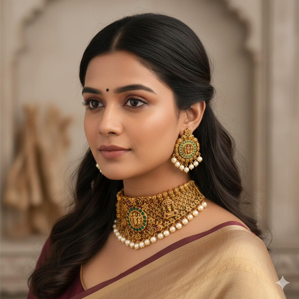 Designer Ramparivar Antique Choker Set