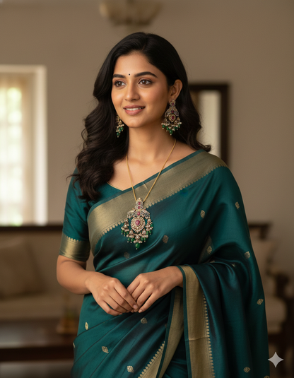 Designer Victorian Zirconia Pendant Set