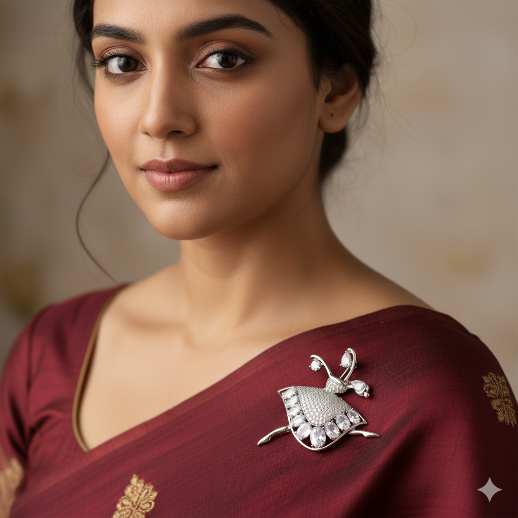 Zirconia Saree Pin