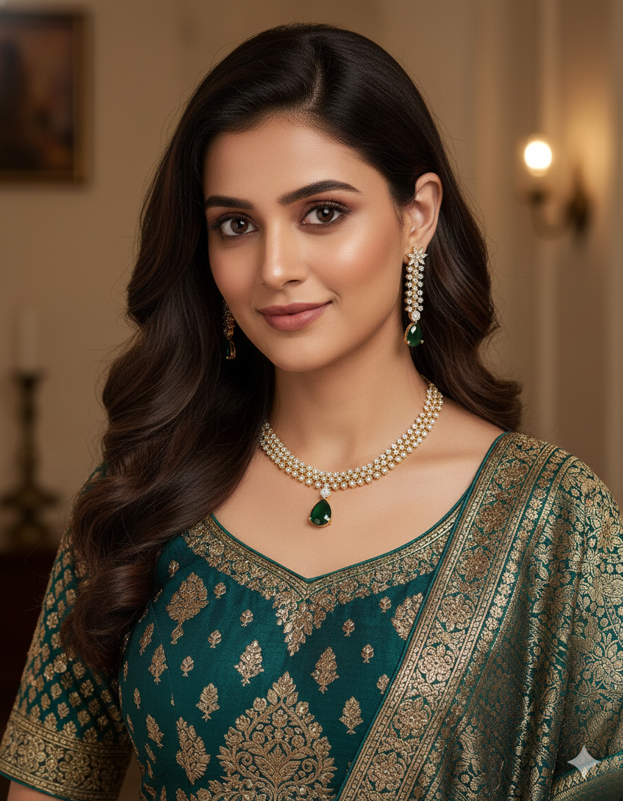 Designer Zirconia Crystal Elegance Necklace Set