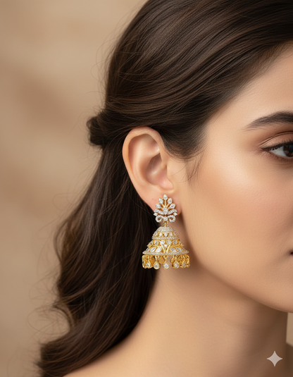 Designer Zirconia Royal Radiance Jhumka