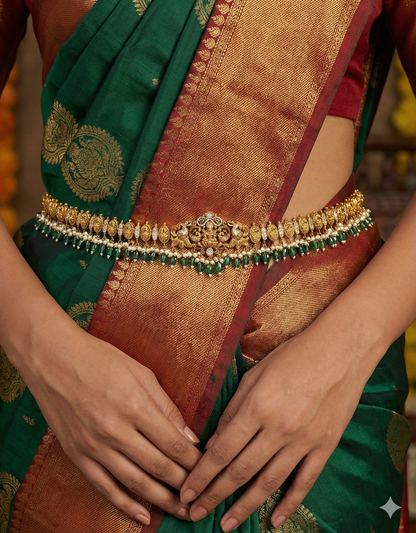 Designer  Zirconia Antique Chain Vaddanam