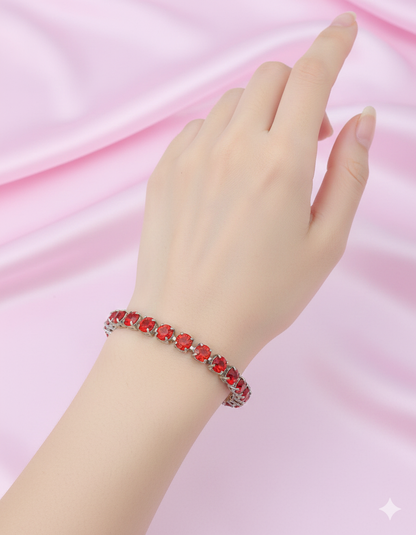 Designer Rhodium Chain Bracelet