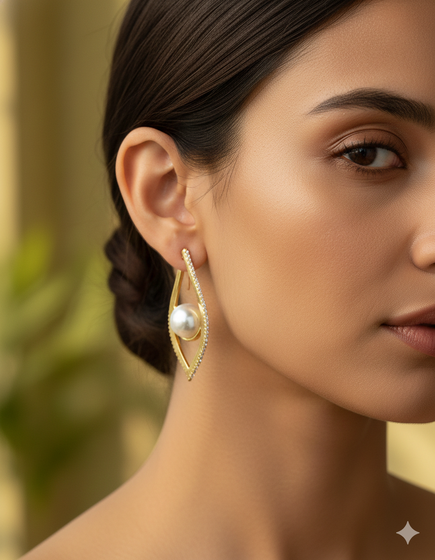 Designer Zirconia Bali Earrings