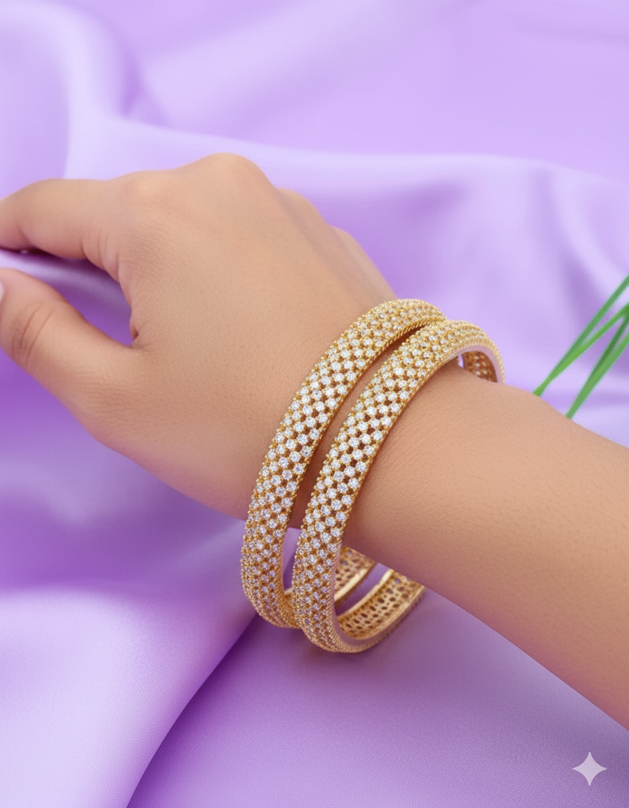 Designer Zirconia Bangles ZBGL10018