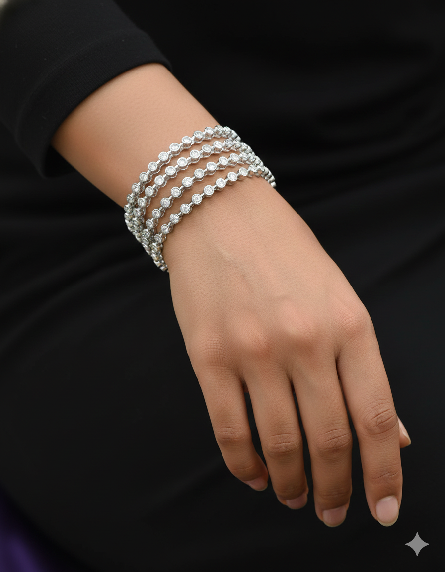 Designer Zirconia Bangles