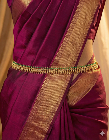 Designer Kempu Mango Shape Chain Vaddanam