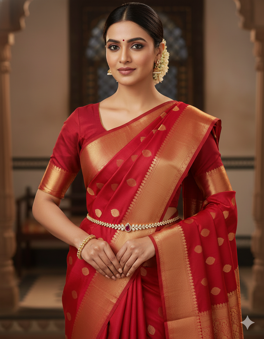 Designer Gold Polish Zirconia Chain Vaddanam