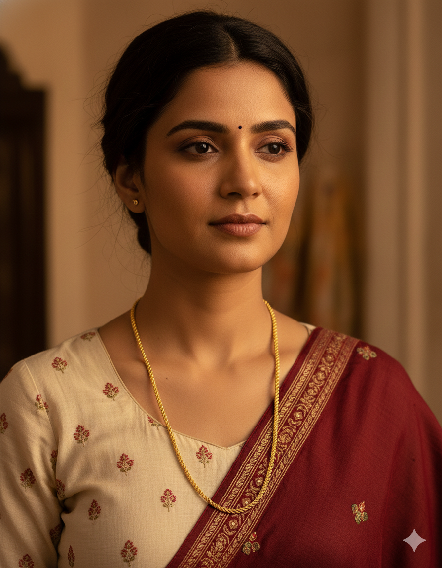 Designer Gold Polish Thali Chain