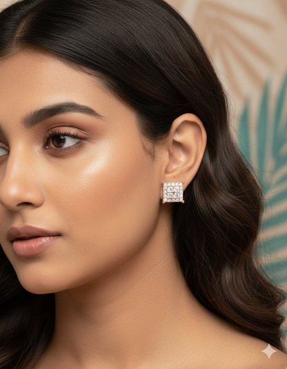 Designer Zirconia Stud Earrings