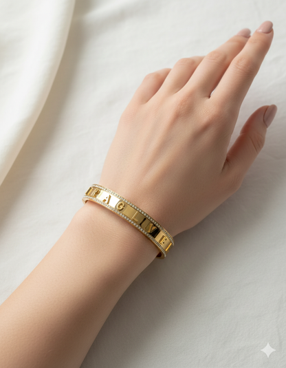 Designer Gold Polish Bracelet