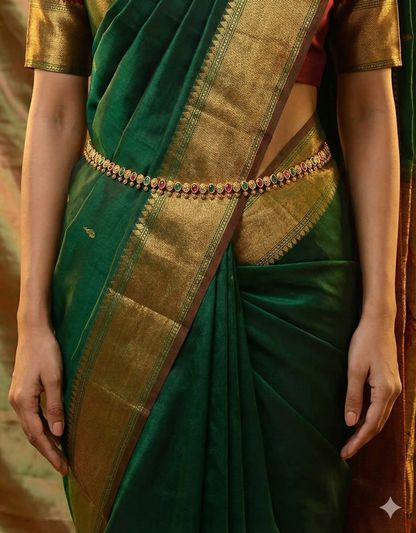 Kempu Floral Design Chain Vaddanam