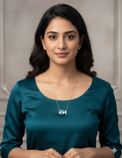 Designer Swarovski Crystal Sparkle Fish Chain Pendant