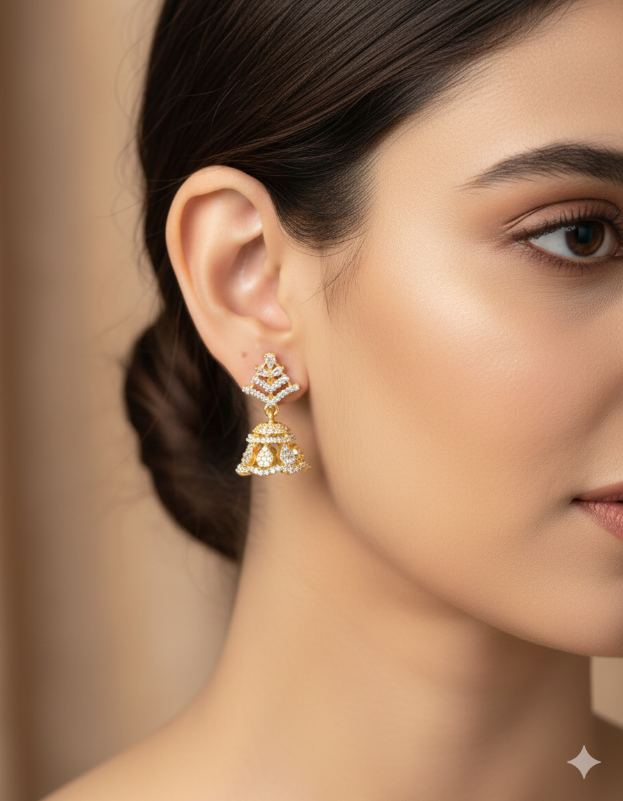 Designer Zirconia Royal Radiance Jhumka